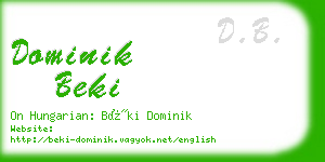dominik beki business card